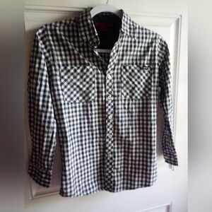 Boy's Montage Checkered Dress Shirt Size M